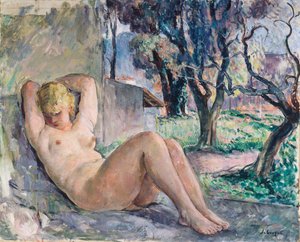 Akt hever a kertben, 1934 körül