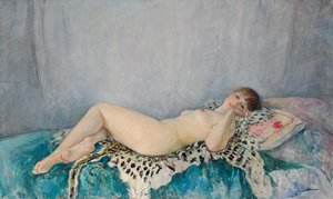 Akt leopárdbőrön, Le Cannet, 1926