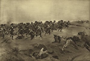Quatre Bras-i csata, 1815 (metszet)
