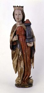Szent Barbara, Kassa, 1450-60 (festett fa)