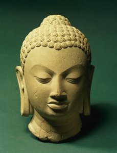 Buddha feje, Sarnath (homokkő)