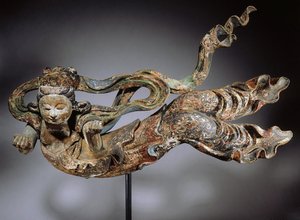 Apsaras, 17-18. század (polikróm fa)