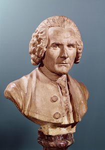 Jean-Jacques Rousseau (1712-78) mellszobra (terrakotta)