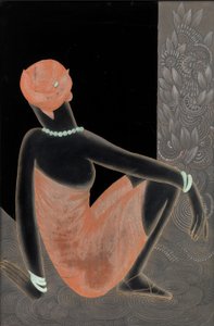 Afrikai nő, 1928-30 (lakkozott fa, oxidált réz)