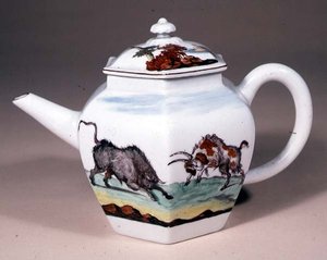Chelsea teáskanna, 1755 körüli (porcelán)