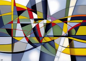 abstract: silver-yellow_curve 2