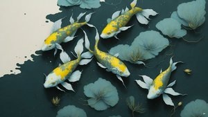 tusfestés: Koi-Karpfish_gold_02