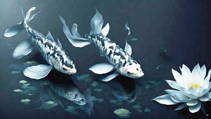 tusfestés: Koi-Karpfish_white marble_02