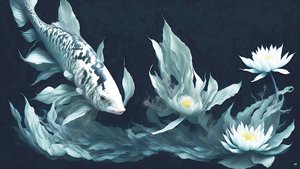 tusfestés: Koi-Karpfish_white marble_03
