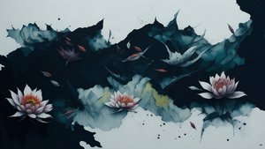 tusfestés: tavirózsa-fekete_01
