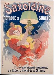 „Saxoleine” reklámplakát, biztonsági lámpaolaj, 1901