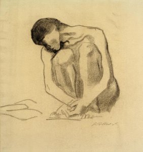 K. Kollwitz, Guggoló női akt