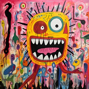 a raucous acrylic painting 4