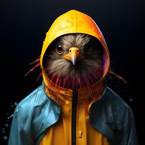 an animal in a raincoat 4