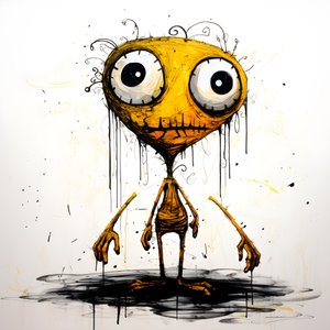 gelbe Zeichentrickfigur 3