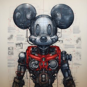 A Cyberpunk Mickey Mouse 1 műszaki rajzai