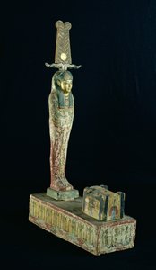 Ptah-Sokar-Osiris temetési szobra (festett fa)