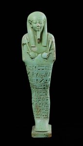 Shabti figura (fajansz)