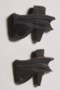 Két wedjat szem amulett (obszidián)