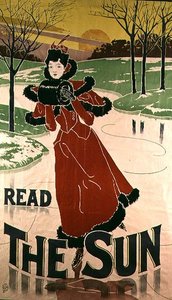 A „The Sun” újság plakátja, 1897