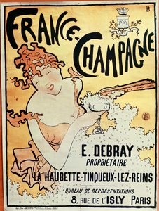 France Champagne-t reklámozó plakát, 1891