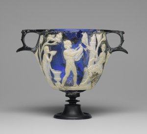 Cameo Glass Skyphos, c.1 AD (üveg)