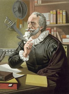 Cervantes a dolgozószobájában