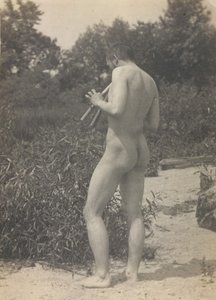 Thomas Eakins, akt, Pipás játék, kb. 1883.