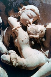 Erotikus szobrászat, Khajuraho, India. c950-1050. 20. század