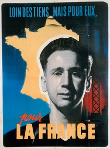 Francia önkéntes munka plakát, 1942-1944