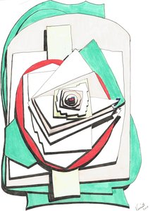 Vége, 2017, (színes tinta papíron)