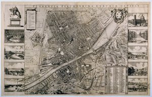 Firenze városának térképe