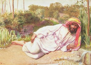 Arab pihenő a patak mellett, 1854