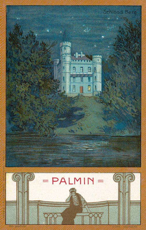Berg-kastély, Bajorország (chromolitho) alkotó: (after) German School