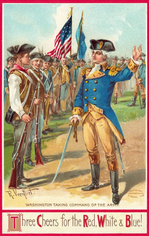 George Washington átveszi a hadsereg parancsnokságát alkotó: American School
