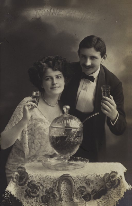 Pár iszik puncsot alkotó: French Photographer