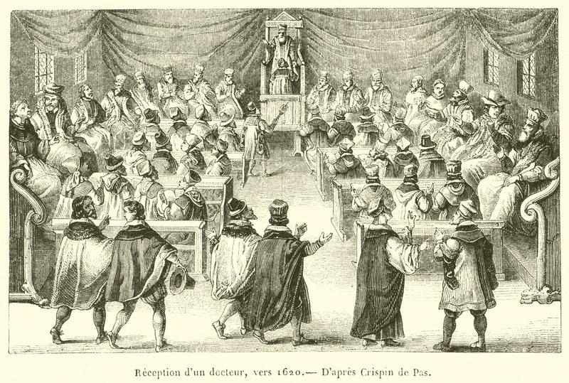 Orvos fogadása, 1620 körül alkotó: French School
