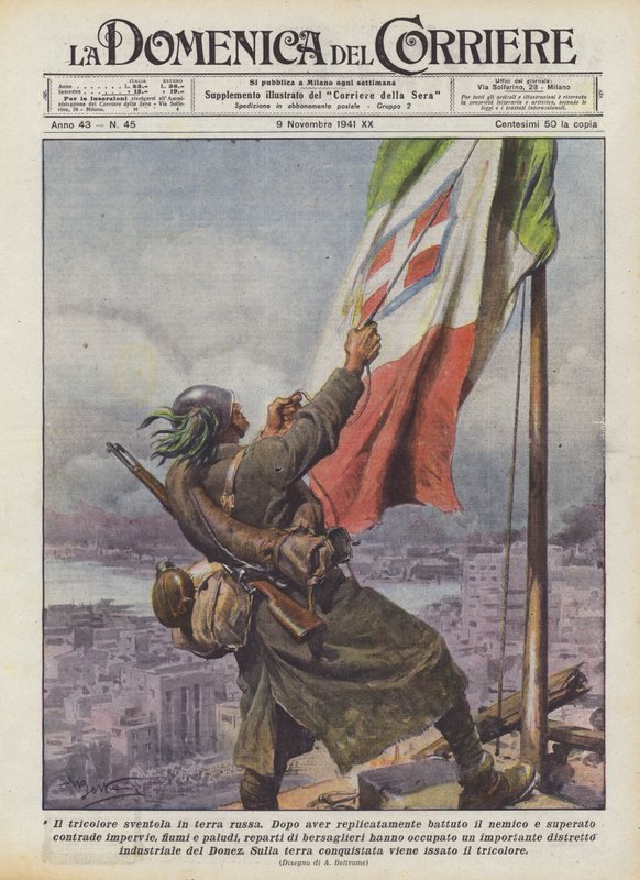 A zászló orosz földön lobog alkotó: Achille Beltrame