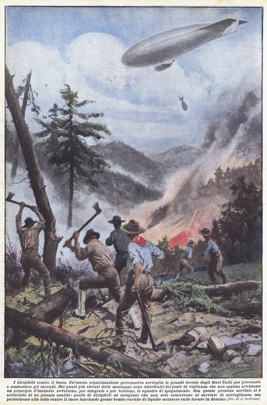 A léghajók a tűz ellen alkotó: Achille Beltrame
