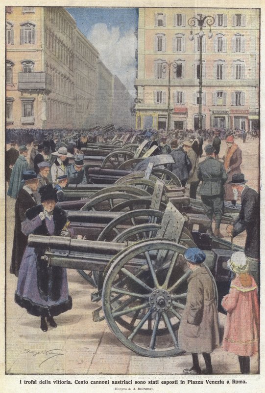 A győzelem trófeái alkotó: Achille Beltrame