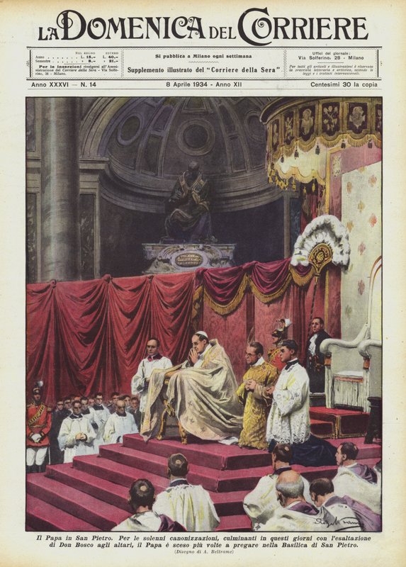 A pápa San Pietroban alkotó: Achille Beltrame