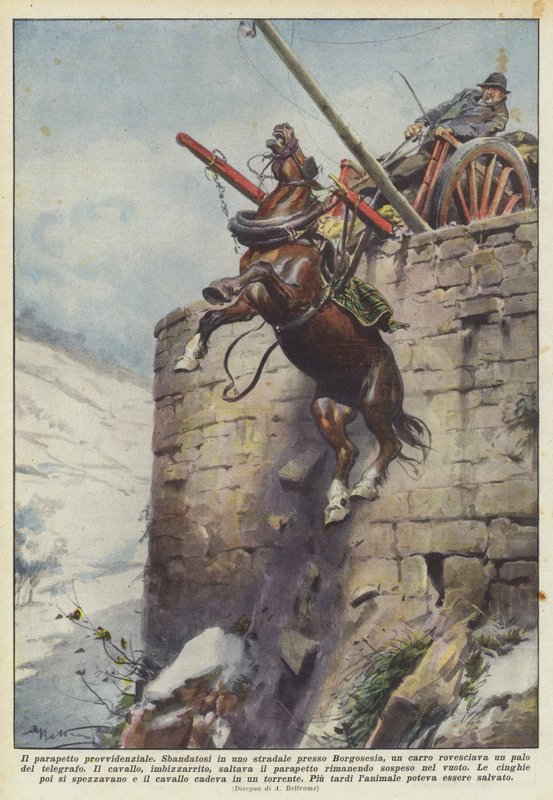 A gondviselés mellvéd alkotó: Achille Beltrame