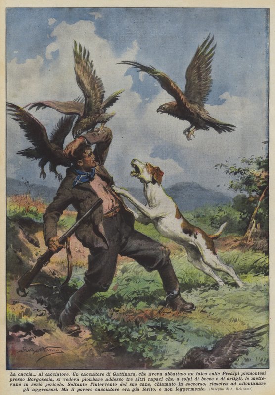 Vadászat? a vadásznak alkotó: Achille Beltrame