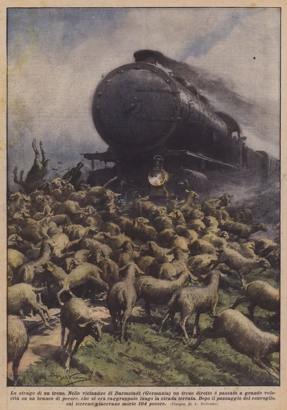 Egy vonat mészárlása alkotó: Achille Beltrame