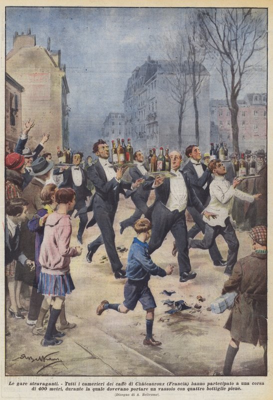 Az extravagáns versenyek alkotó: Achille Beltrame