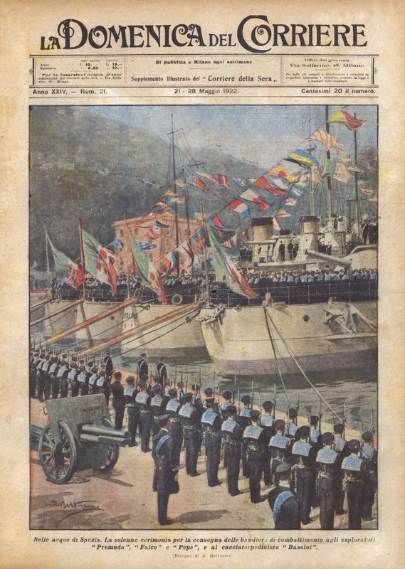 Spezia vizében alkotó: Achille Beltrame