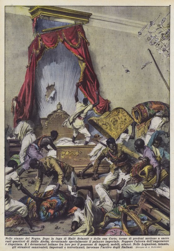 A Negus szobáiban alkotó: Achille Beltrame