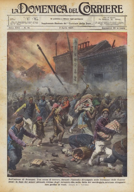 Sanghaj poklában alkotó: Achille Beltrame