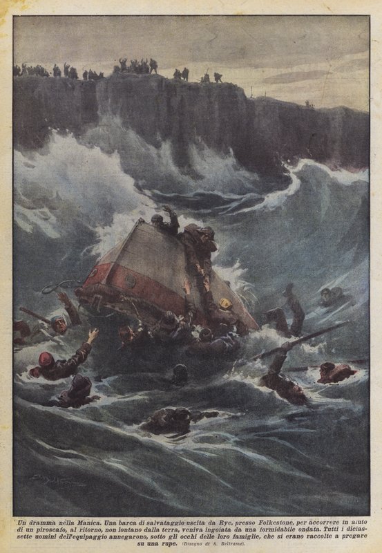 Dráma a La Manche csatornában alkotó: Achille Beltrame