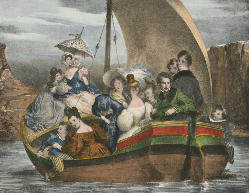 Séta a vízen, levegőzés a vízen alkotó: Achille Devéria